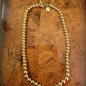 Ralph Lauren gold bead toggle necklace